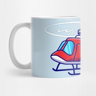 Helicopter Cartoon Illustration Mug